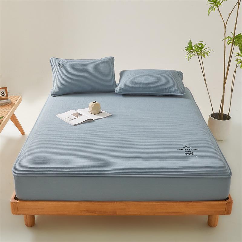 Хлопковый комплект из 4 предметов: покрывало, чехол для кровати, наволочка, стирающийся домашний текстиль