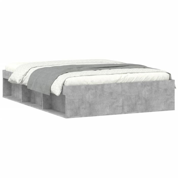 VidaXL Bed Frames Concrete Grey 135x190 Cm Double 3203911