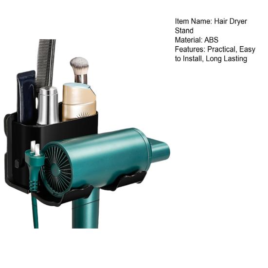 Настенная подставка для фена U-образная конструкция Прочная несущая способность Простая установка Универсальная