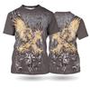 T-Shirt 3D Eagle Printed Streetwear Short Sleeve Width Loose T-Shirt Pullover Y2 Men