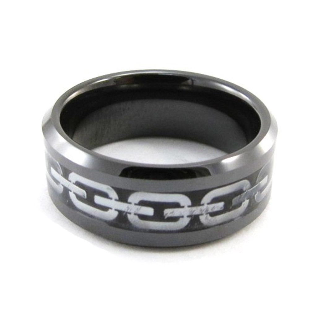 Кольцо мужское "Мирный" рутениевая сталь