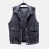 Denim Vintage Sleeveless Loose Single Breasted Women's Vest Jacket Coats Korean Fashion Short Coat For Women