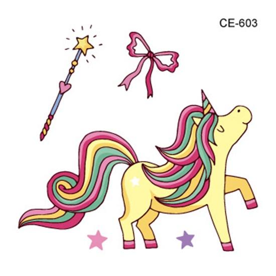 Cartoons Kids Temporary Tattoos Sticker Colorful Fake Tattoo Flash Waterproof Small Body Art Couple Child Designs