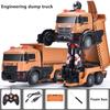 New Remote Control Deformation Robot Toy Rc Truck Onekey Deformation 360° Rotating Drift Engineering Truck Child Boys Toy Gift