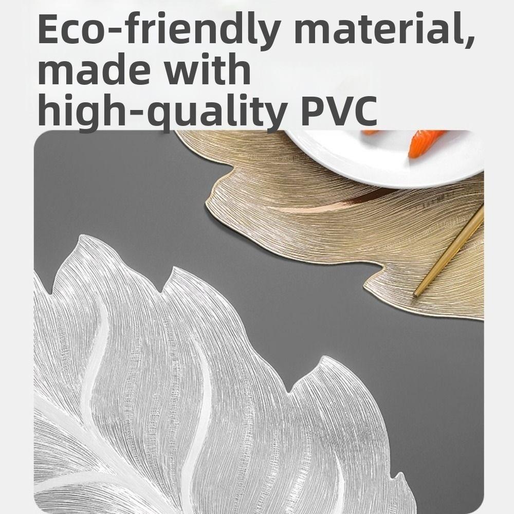 2Pcs Non-Slip PVC Table Mat Anti-stain Decorative Table Mat Tableware Pad Table Decoration