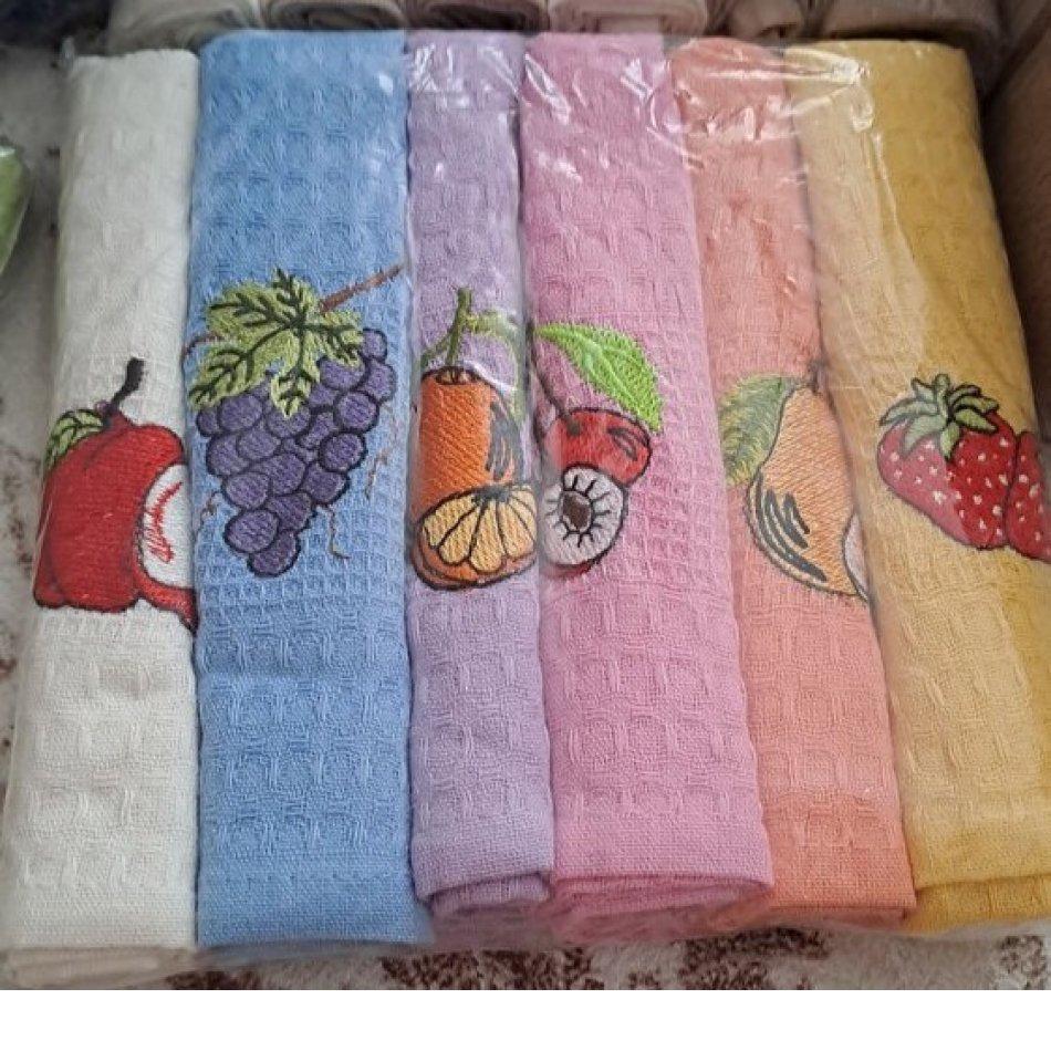 100% хлопок, 6 шт., 40х60 см, салфетки для сушки посуды/кухонные кухонные полотенца