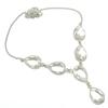 White Topaz Handmade 925 Sterling Silver Gift Jewelry Necklace 18" A4H83