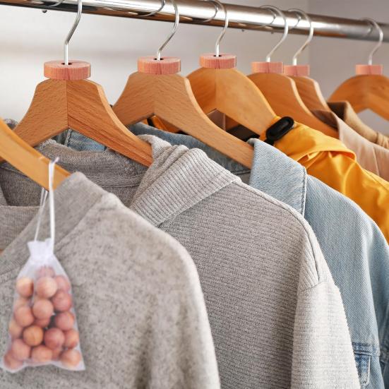 1 Set Cedar Wood Wave Pattern Wave Shaped Wooden Balls For Insect And Moth Control