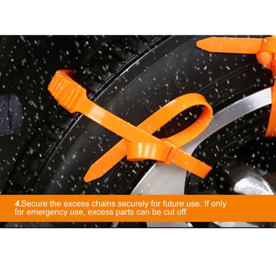 6/12/24 шт. универсальные противоскользящие цепи для противоскольжения регулируемые цепи для шин зимнего вождения аварийные тяговые цепи для снежных шин