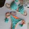 With Womens Bra Bikini Summer Pads And No Bra Support Vintage Solid Color Separate Swimsuit