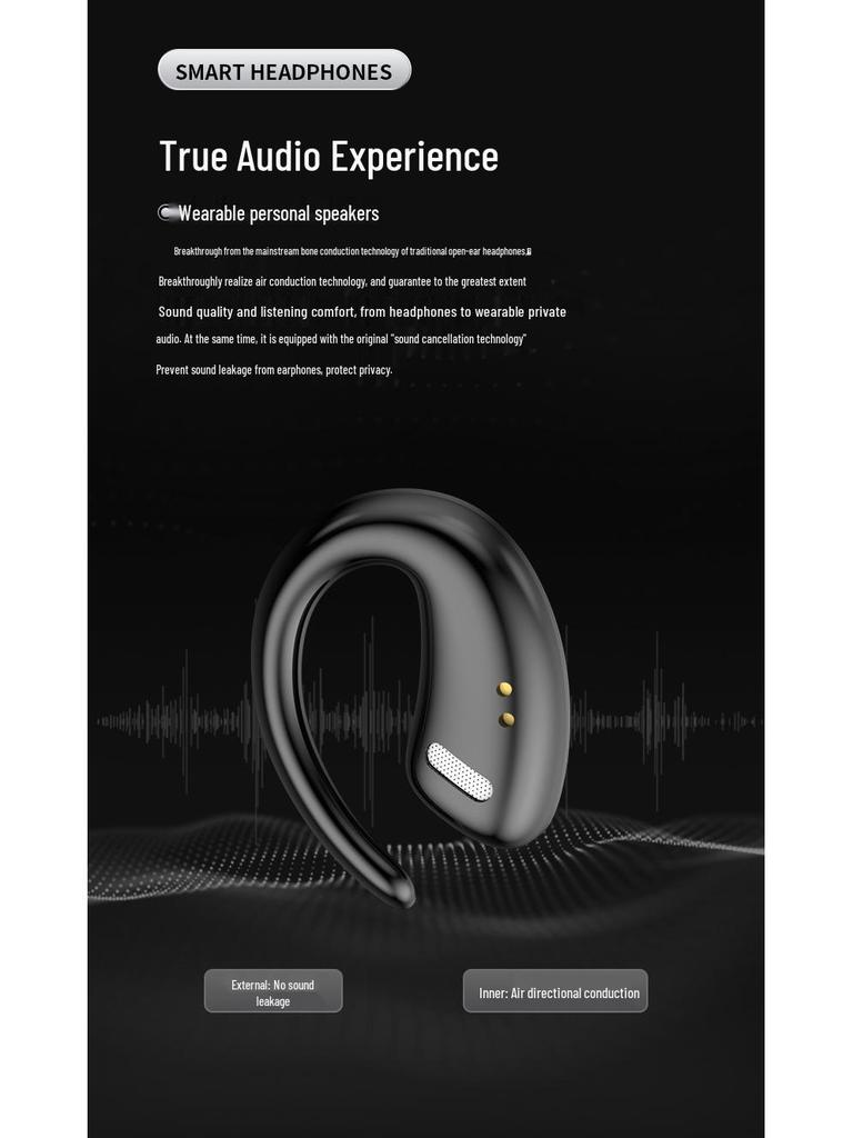 OWS Open-Ear Bluetooth Bone Conduction Earbuds for Running and Sports