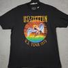 Футболка Led Zeppelin Мужская XXL 2XL Черная Рок-музыка Тур по США 75 Концерт Ретро Новая с бирками B