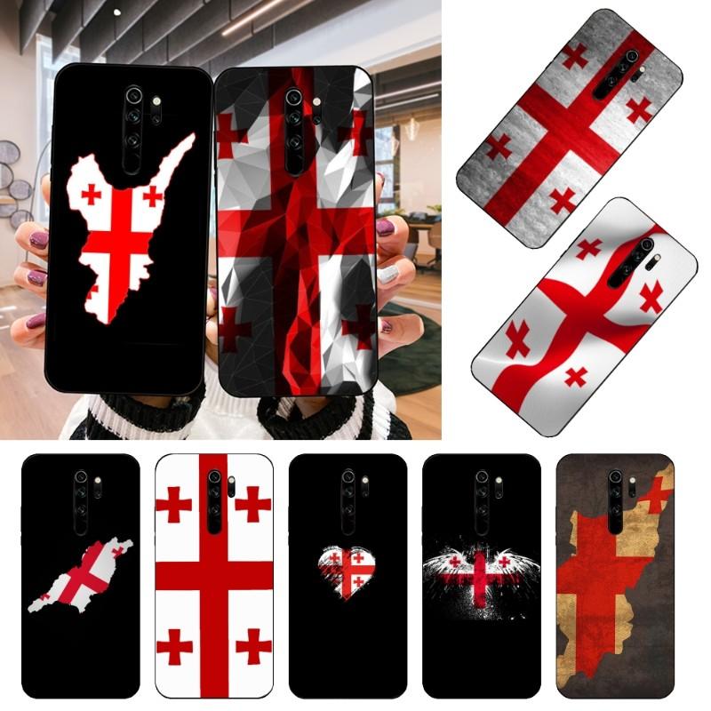 Georgia Flag Phone Case For Xiaomi Mi 12 11T 10T 9T Lite Pro Ultra Note 10 Poco F3 F4 X4 GT Soft Black Phone Cover