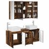 Bathroom Cabinet Set 4 pcs Reclaimed Wood Look Wood Based Material