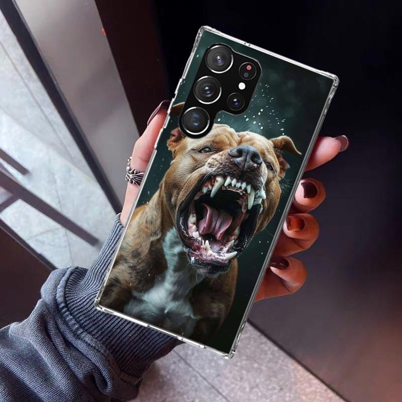 Pit Bull Pet Dog Pitbull Phone Case For Samsung Galaxy S26 S25 Edge S24 S23 Ultra S22 Plus S21 S20 FE Soft TPU Back Cover Funda
