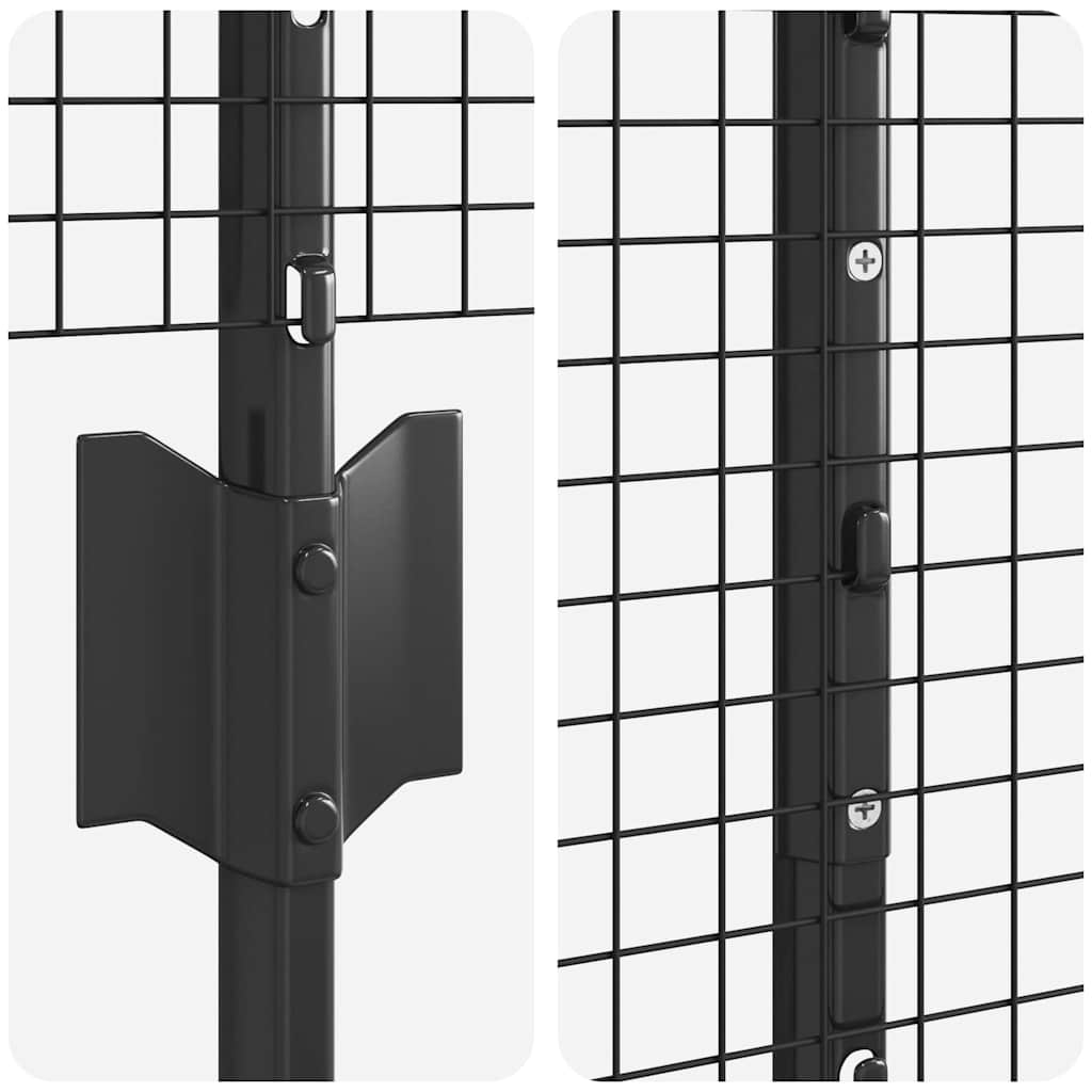 Welded Wire Fence with Posts 10 x 1 m (W x H)