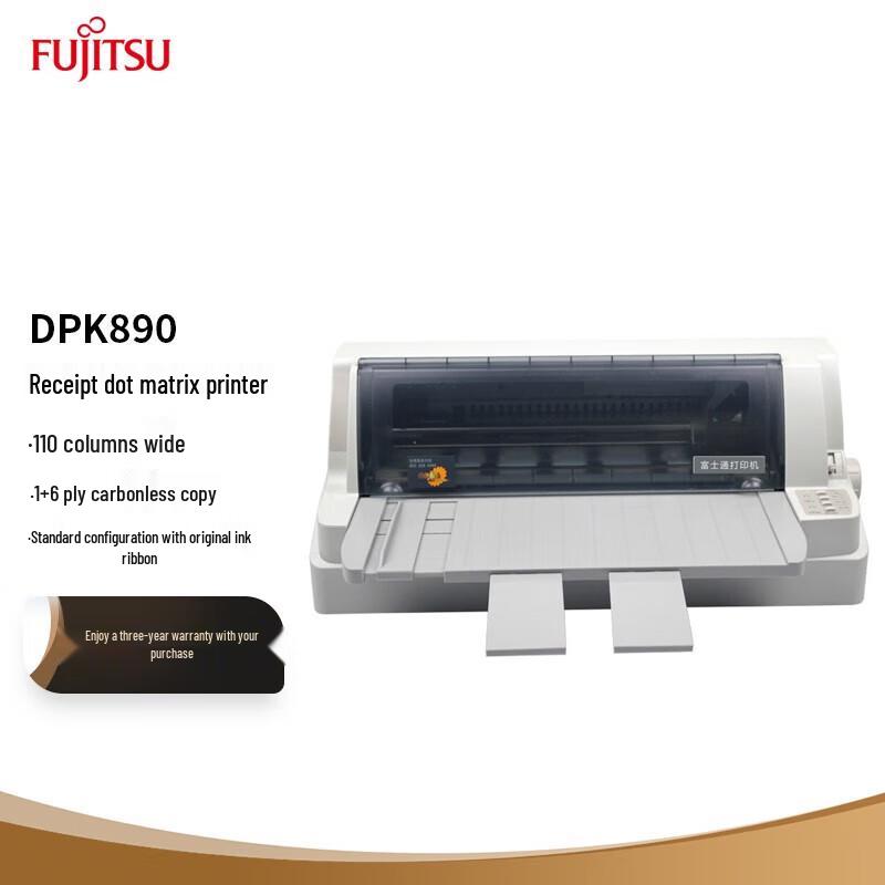 Fujitsu DPK890 Flatbed Dot Matrix Printer CN plug (adapter included)