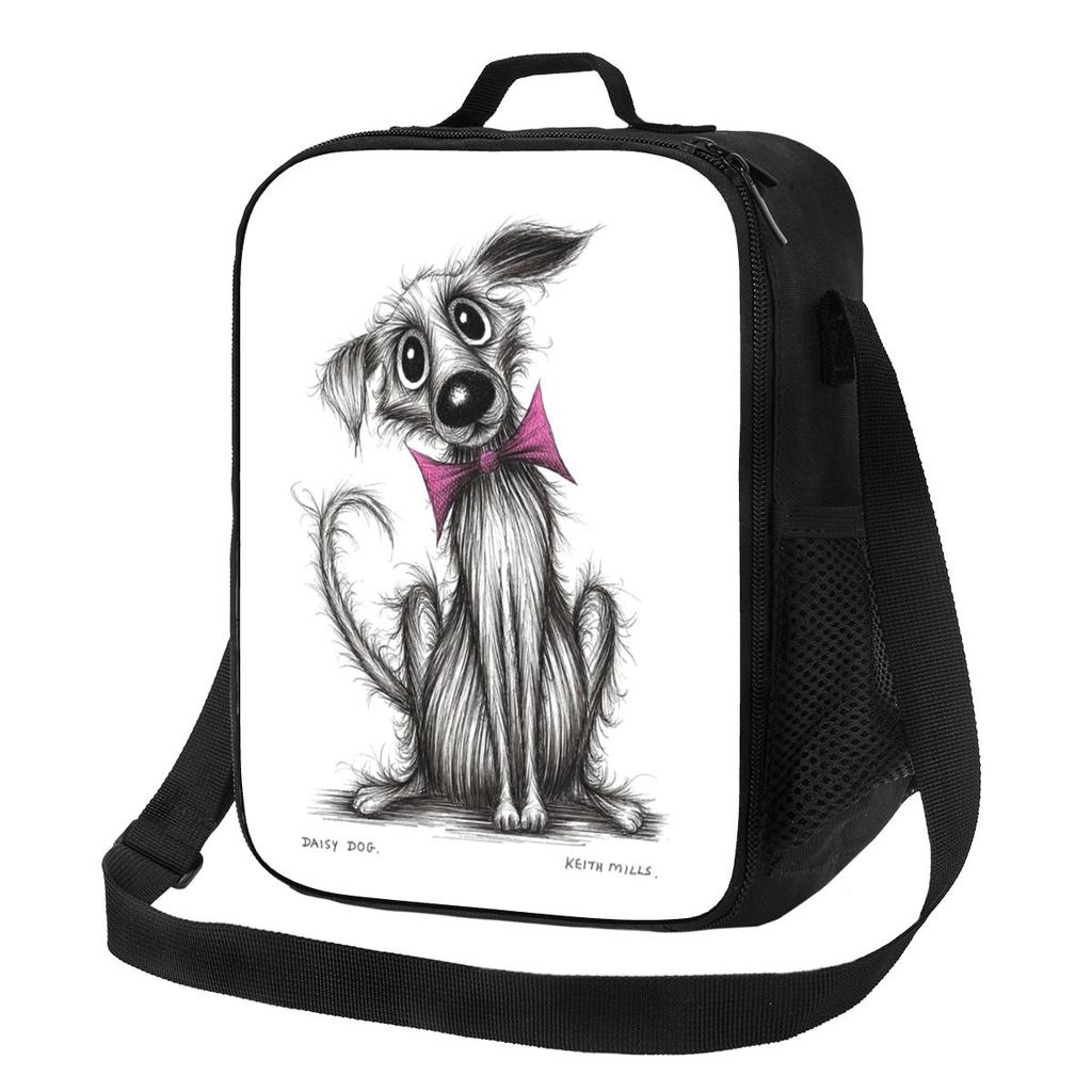 Daisy Dog Lunch Bags Insulated Bento Box Waterproof Lunch Tote Resuable Picnic Bags Cooler Bag for Woman Girl Work