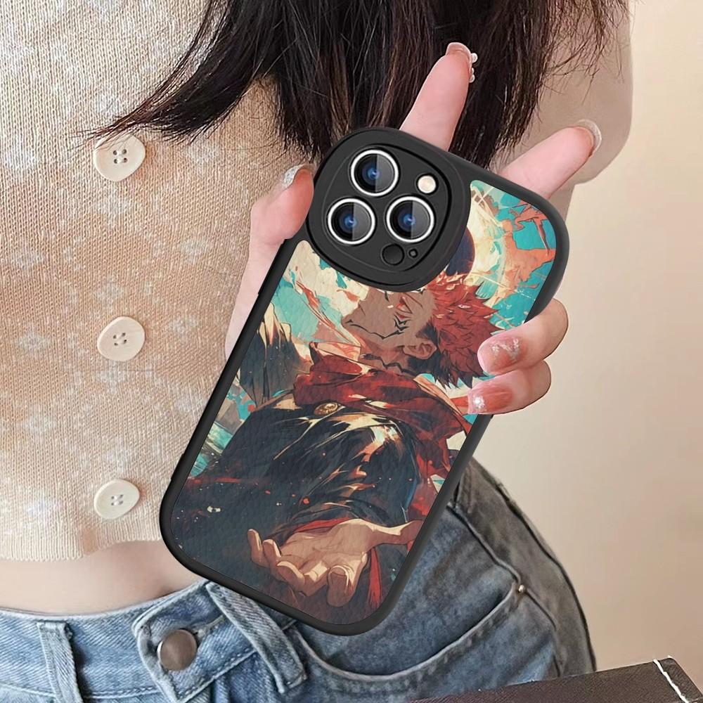 Чехол для телефона Jujutsu Kaisen Рёмен Сукуна Жесткая Кожа Для IPhone 16 15 14 13 12 Mini 11 14 Pro Max Xs X Xr 7 8 Plus Fundas