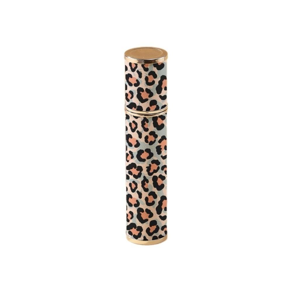 Reusable Leopard Print Leather Spray Bottle Portable Cosmetic Container 10ml Perfume Bottle Makeup