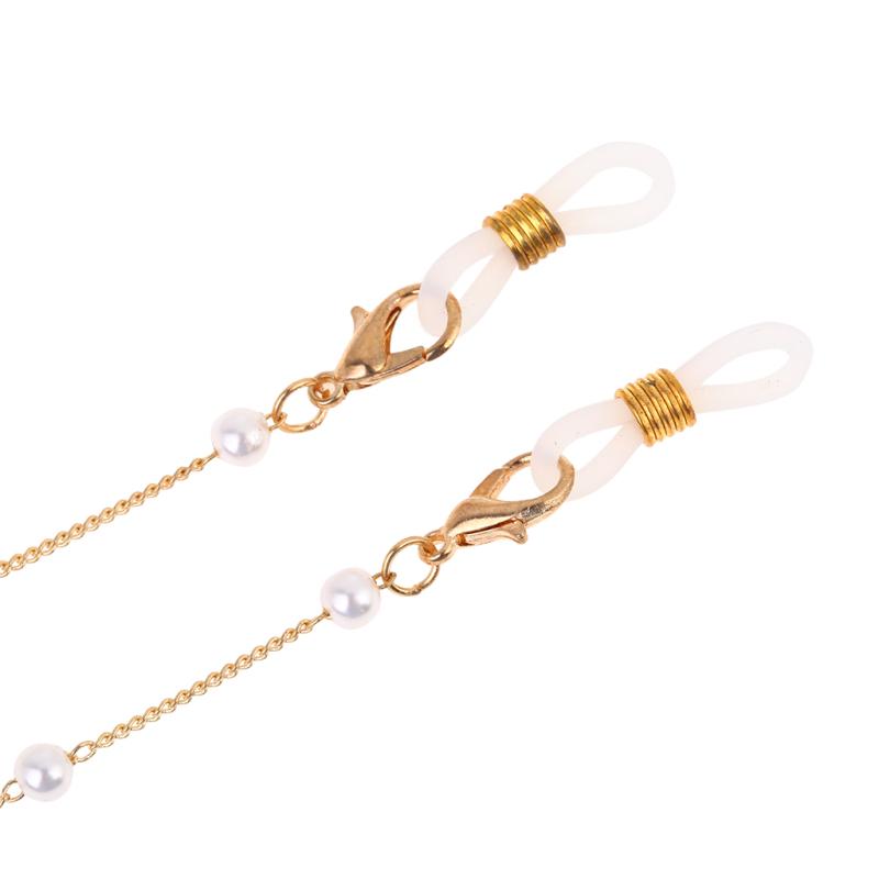 Простая женская цепочка для солнцезащитных очков с жемчугом, висящая на шее, противоскользящее ожерелье для очков