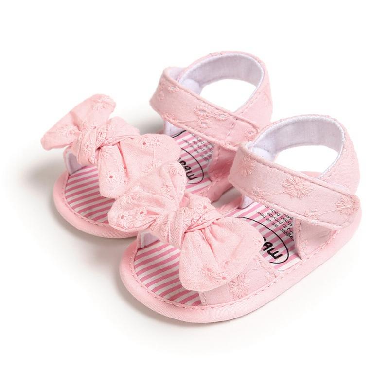Children Baby Kids Boys Girls Shoes Non-Slip Canvas Bowknot Toddlers Newborn Infant Sandals