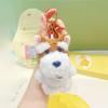 Jinnew Cute Plush Schnauzer Keychain With Bell For Bag Decoration Gift And