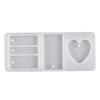 Silicone Resin Molds for DIY Jewelry Keychains Crafting Molds Flexible Heart Rectangle Shapes Decoration Pendant Mould