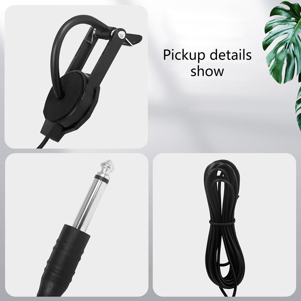 Violin Pickup 2.8m 6.35mm Diameter Audio Jack Clip On Microphone Piezo Violin Guitar Pickups for Acoustic Guitar Violin