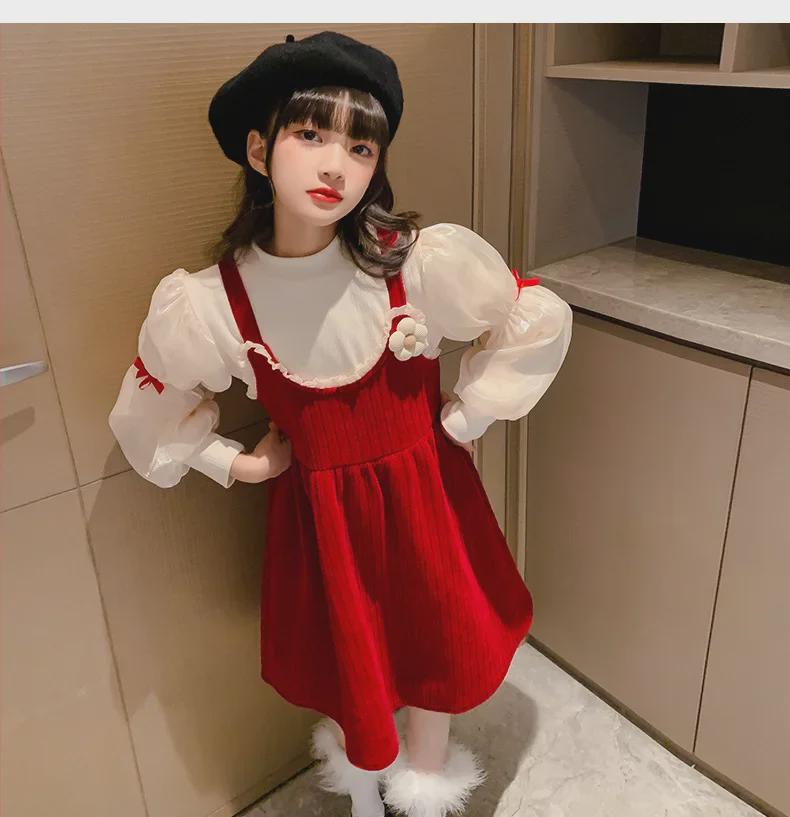 Autumn 2024 Thickened Baby Girl Dress Suit for 1-Year-Olds - Fashionable Winter Wear