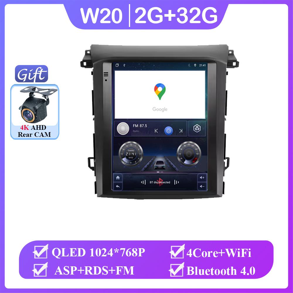 9,7-дюймовый QLED для Subaru XV Forester 2018-2021 автомобильное радио Android 14 4G WIFI Carplay стерео 2 Din без DVD-плеера GPS-навигация