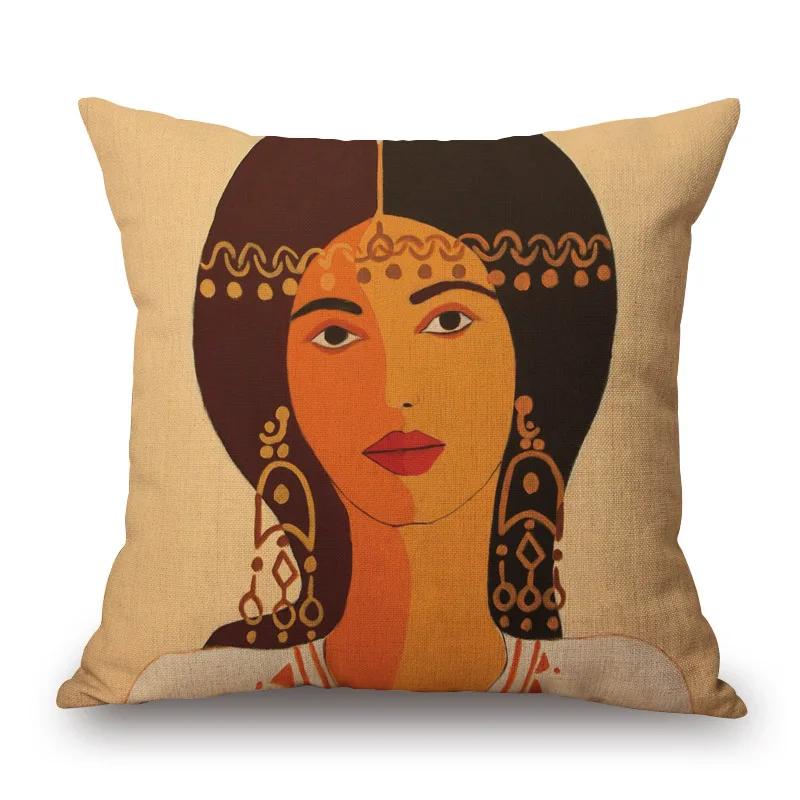 Чехлы для подушек Assyrian Beauty, декоративные подушки для дивана с изображением девушки из Золотого дворца и портретом любви, наволочка 45X45 см