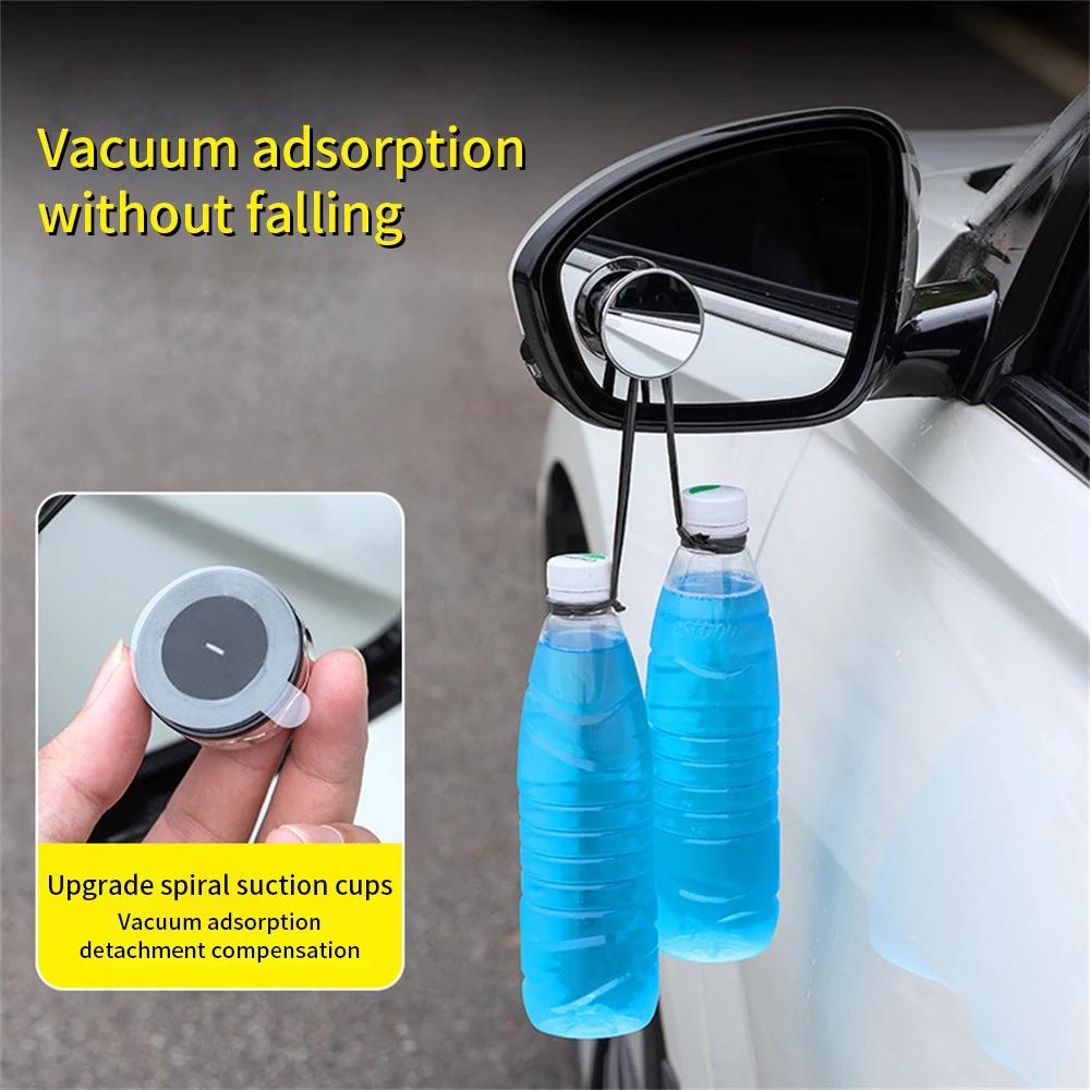 2PC Suction Cup Car Convex Blind Spot Mirror HD 360 Degree Wide Angle Adjustable Rearview Extra Auxiliary Round Mirror Accessori