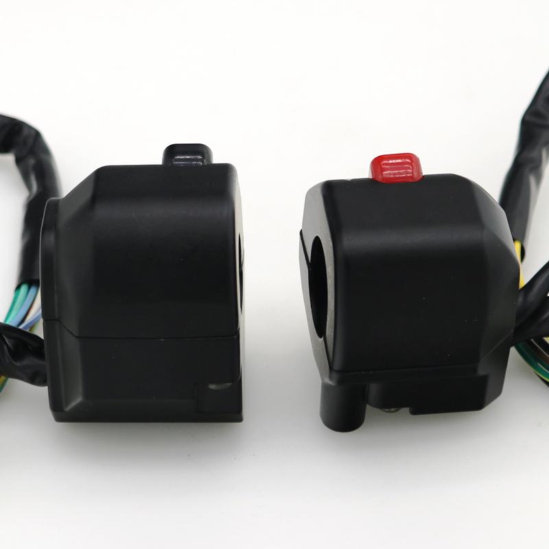 LMoDri черный универсальный алюминиевый 7/8 "22 мм мотоциклетный переключатель на руле мотоциклетный сигнал поворота управление фарами