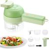 Multifunctional Electric Vegetable Cutter Set, Portable Cordless Vegetable Processor for Garlic, Pepper, Onion, Celery, Meat