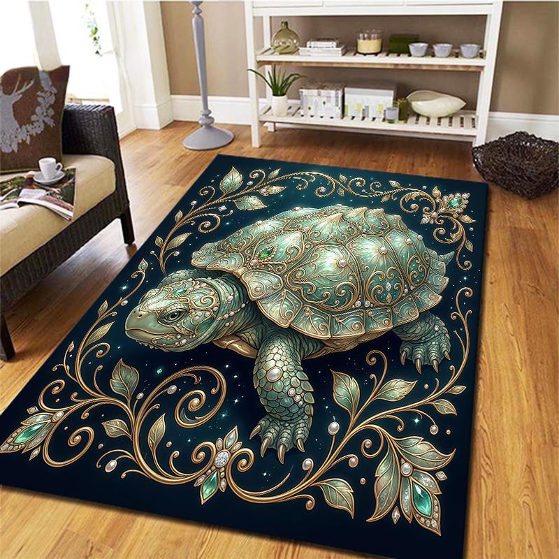 Green animal dog Pattern Square Carpet,Area Rug,Carpet Rug for Living Room Bedroom Sofa Playroom Decor,Non-slip Floor Mat,Holiday Birthday Gifts