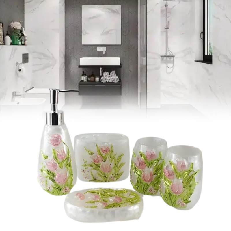 Patterned Flower Bathroom Lotion Storage Bottle Hand Sanitizer Bottles Gift