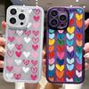 For iPhone 15 14 13 Pro Max Cover Graffiti Love Pattern Shockproof Silicone Transparent Soft Phone Case For iPhone 14 15 Pro