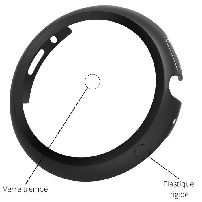 Coque compatible Google Pixel Watch 3 / Watch 2 / Watch - 41mm - Protection rigide étui noir écran verre trempé Phonillico®