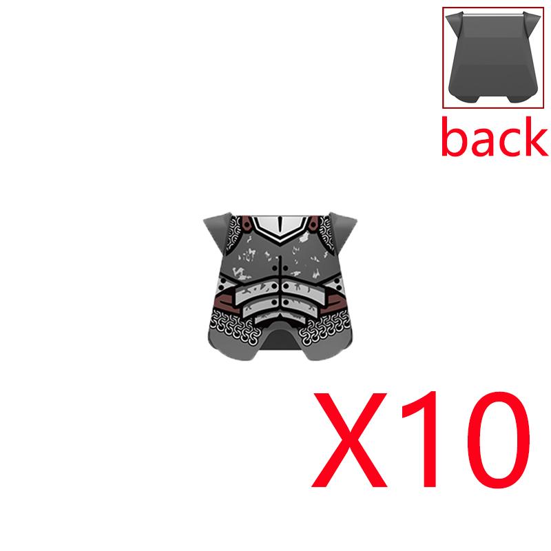 MOC Medieval Building Blocks Soldier Figures Weapons Accessories Armor Shield Flag Transport Ox Horse Mini Brick Toy Gift X010