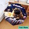 Custom Name Bulldog Comfortably Umbrella, Foldable Umbrella Suitable for Outdoor Shopping Travel Sports, Exquisite Gift for Family