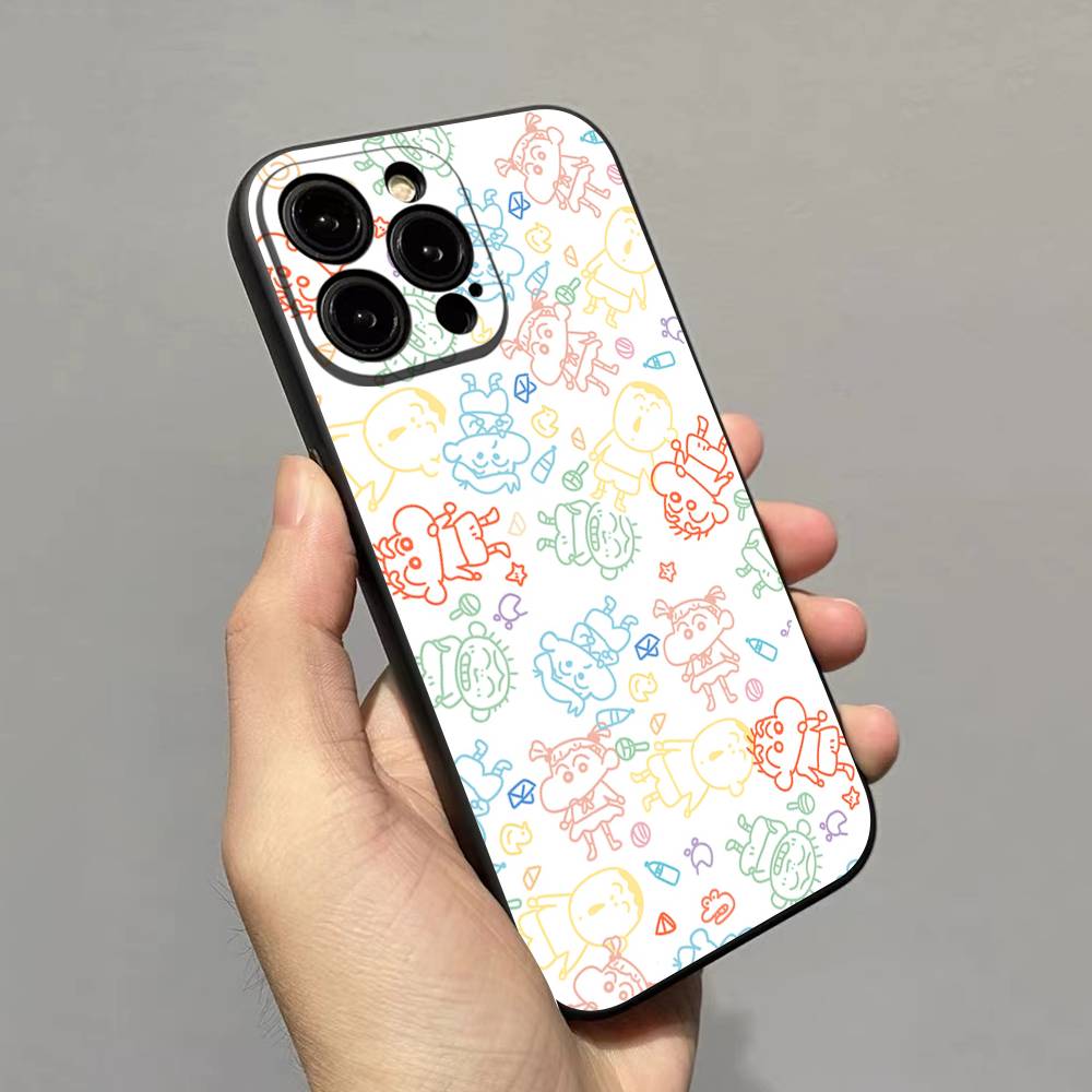 Аниме Чехол для телефона Крейон Шин-чан Для iPhone 17 Air 16 15 14 13 12 11 Pro Max 16 15 14 Plus Мягкий чехол из ТПУ