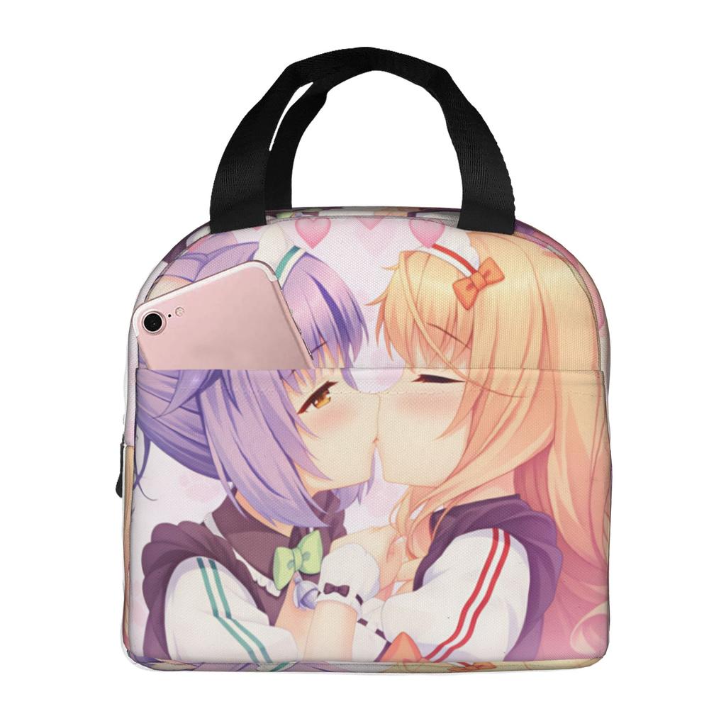 Игровой N-Nekopara Клен Корица Многоразовый Ланч-бокс Женский Водонепроницаемый Аниме Термосумка для еды Офисная работа