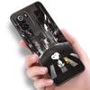 Cartoon Kawaii Snoopy Black Silicone Phone Case For Xiaomi POCO X3 X4 NFC F5 M3 M4 M6 X5 X6 Pro F3 F4 GT 5G C55 C65 M5