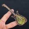 Натуральный зеленый опал, драгоценный камень, медная проволока ручной работы, подвеска для гитары 4,53 d9a83