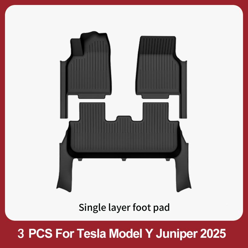 Floor Mats For 2025-2026 Tesla Model Y Juniper Premium/Performance TPE Floor Liner& Accessories Full-Door Sill Protective Cover