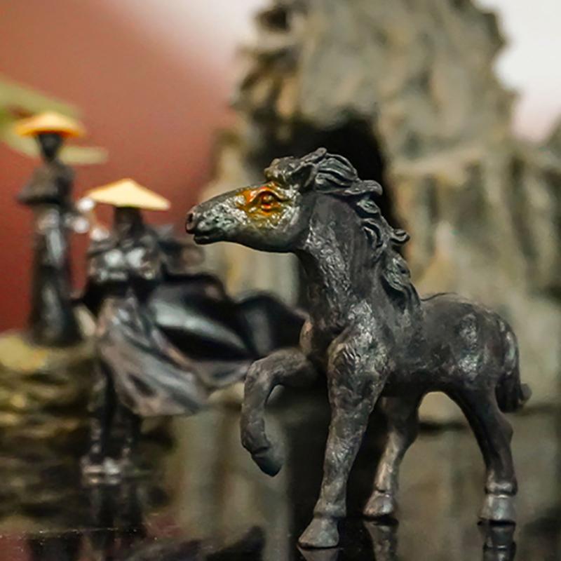 3 шт./набор мини-фигурок из смолы, модель древнего японского китайского ниндзя-самурая, моделирование классного миниатюрного автомобиля, украшения, подарки