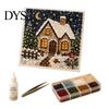 Спокойный DIY-опыт Рождественский набор для мозаичного искусства, Санта Снеговик Морское стекло Дерево для взрослых Олень Ангел Набор для взрослых, Праздничный декор для дома Христианский