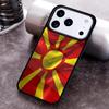 Чехол для телефона с флагом Македонии для iPhone 17 16 15 Pro Max Air 14 13 12 11 Plus Ударопрочный Чехол Capa