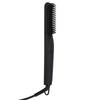 Electric Hair Straightener Brush Negative Ion Hair Straightener Styling Comb 100‑240V Black EU Plug